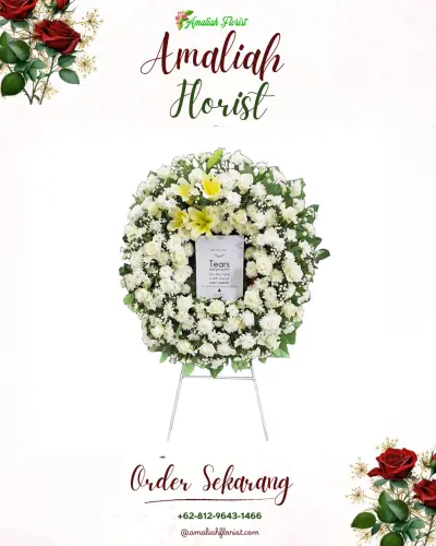 Krans Bunga Duka Cita di Handil Bakti